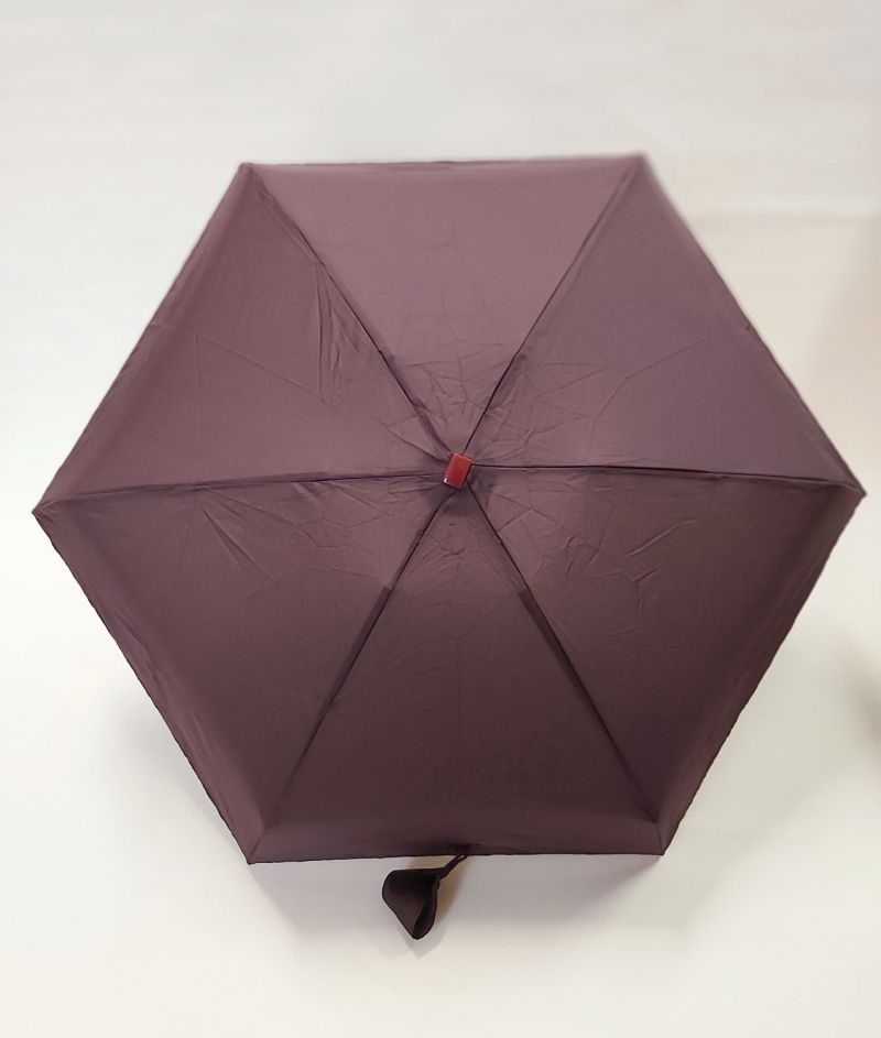  Parapluie anti uv mini pliant uni prune par Guy de Jean français, léger 190 g & solide
