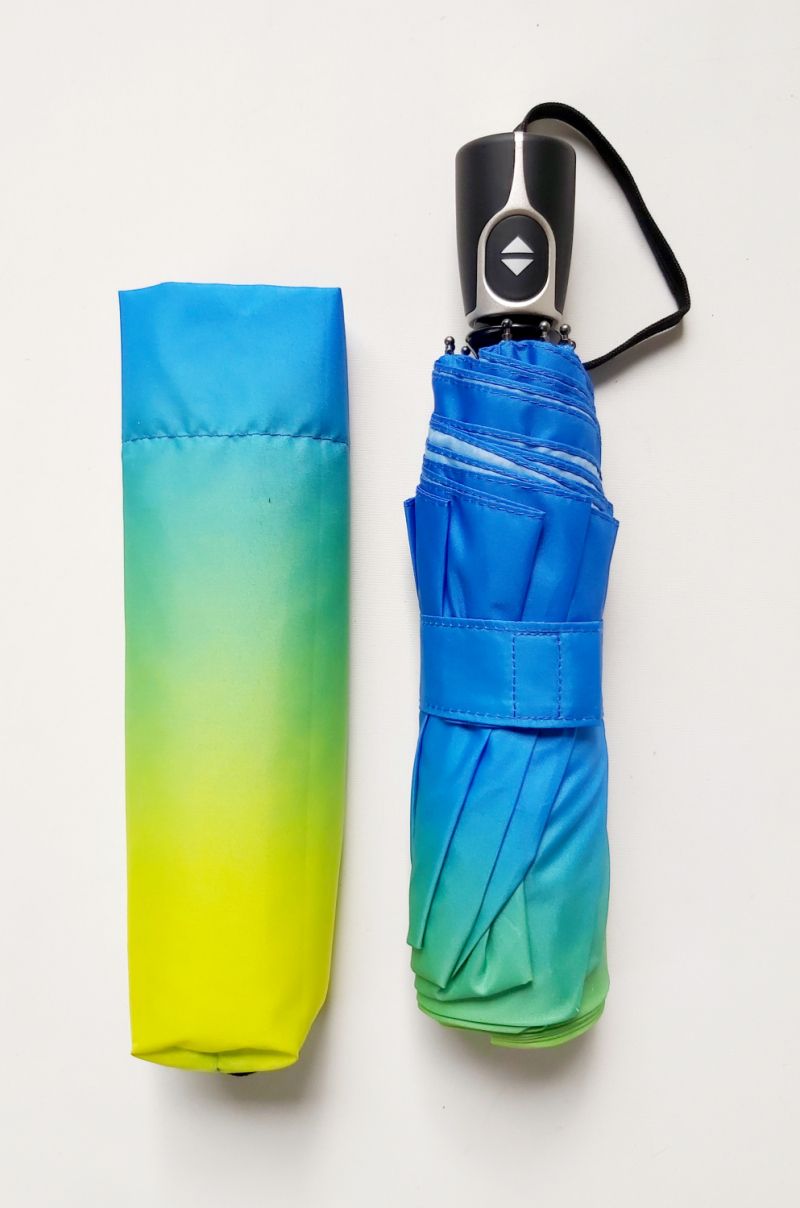  Parapluie mini pliable jaune et bleu open close bicolore Doppler, léger et résistant
