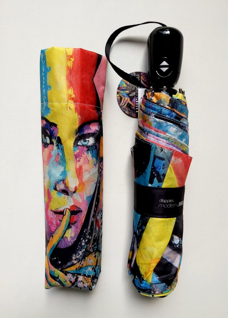  Parapluie pliant mini open-close multicolore sur l'art moderne Doppler, léger et solide