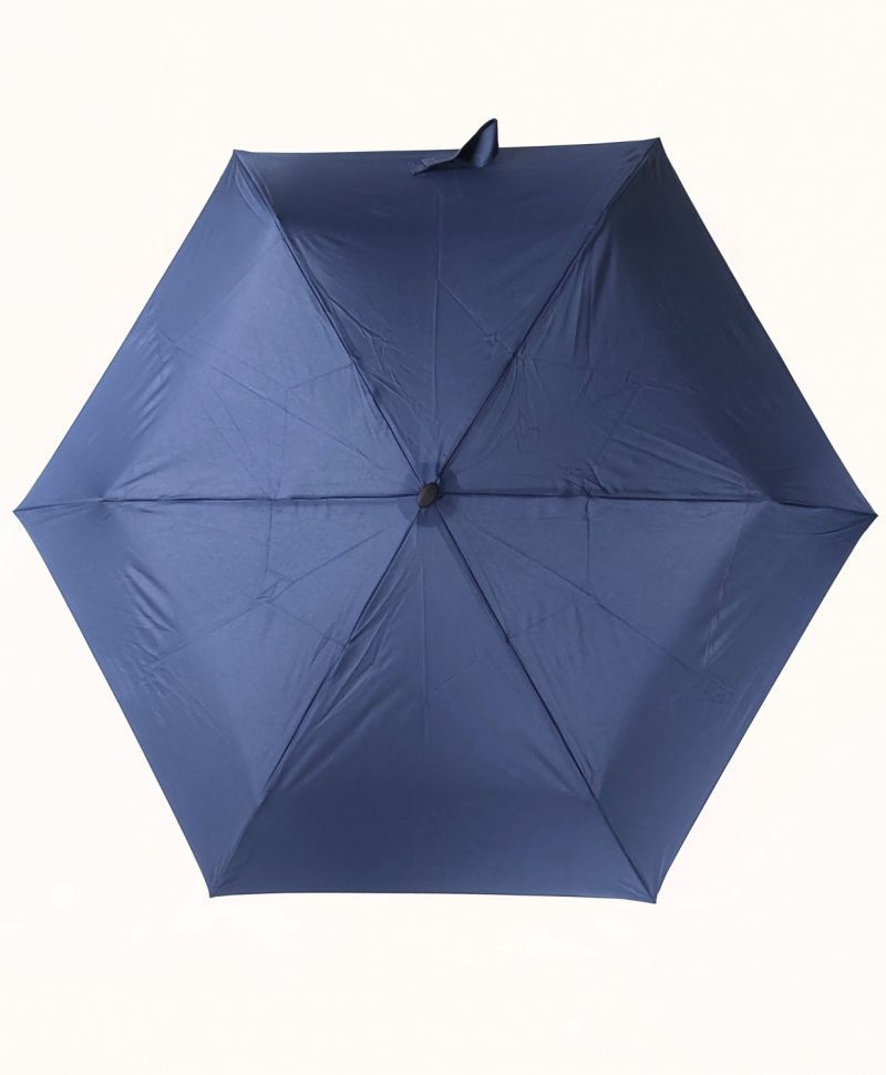  Parapluie mini extra plat pliant manuel uni bleu marine Doppler, super fin léger 190g & solide