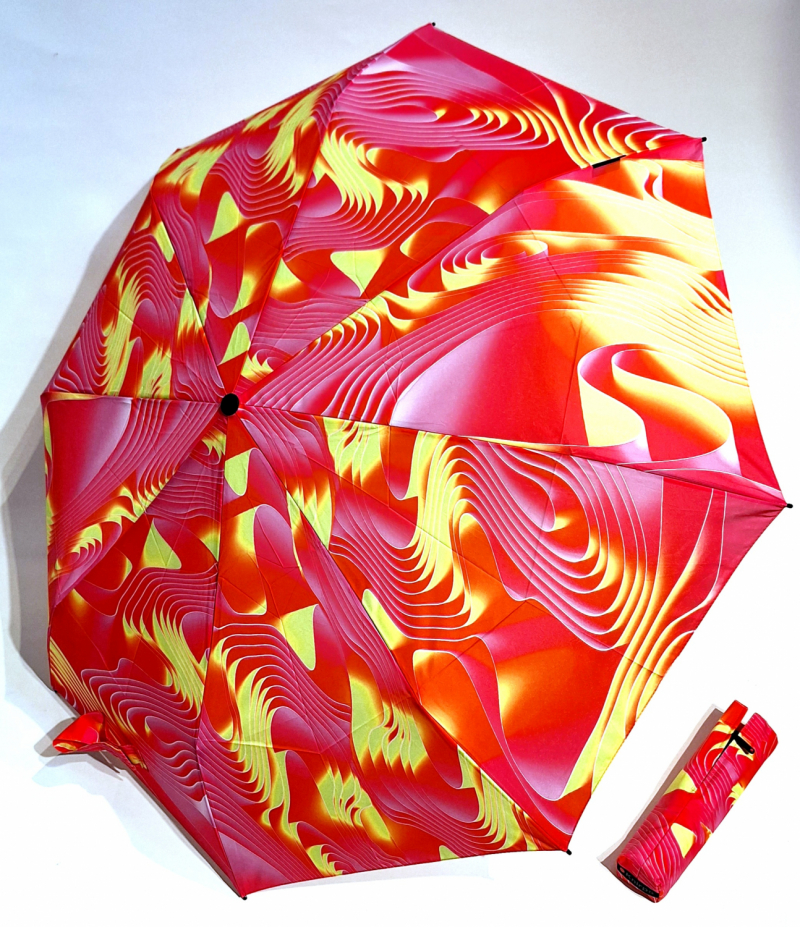 Mini parapluie Knirps T200 orange & rose automatique open close - Léger & solide