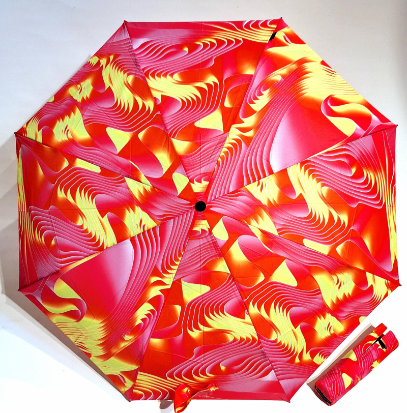 Mini parapluie Knirps T200 orange & rose automatique open close - Léger & solide