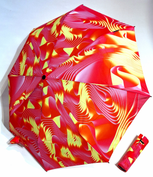 Mini parapluie Knirps T200 orange & rose automatique open close - Léger & solide