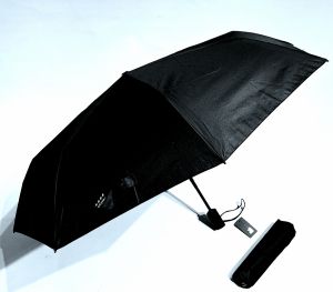 Mini parapluie pliant A200 Knirps open close PURE NOIR garantie 5ans - Léger & solide