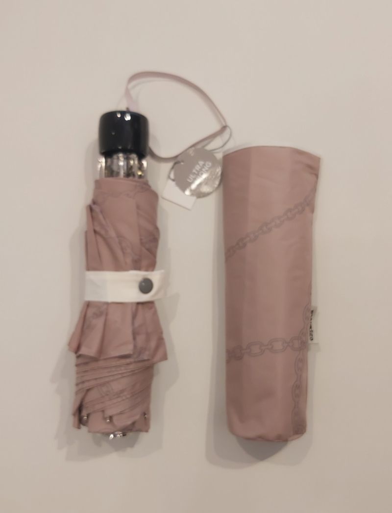 EXCLUSIVITE : Parapluie mini inversé pliant manuel beige imprimé 