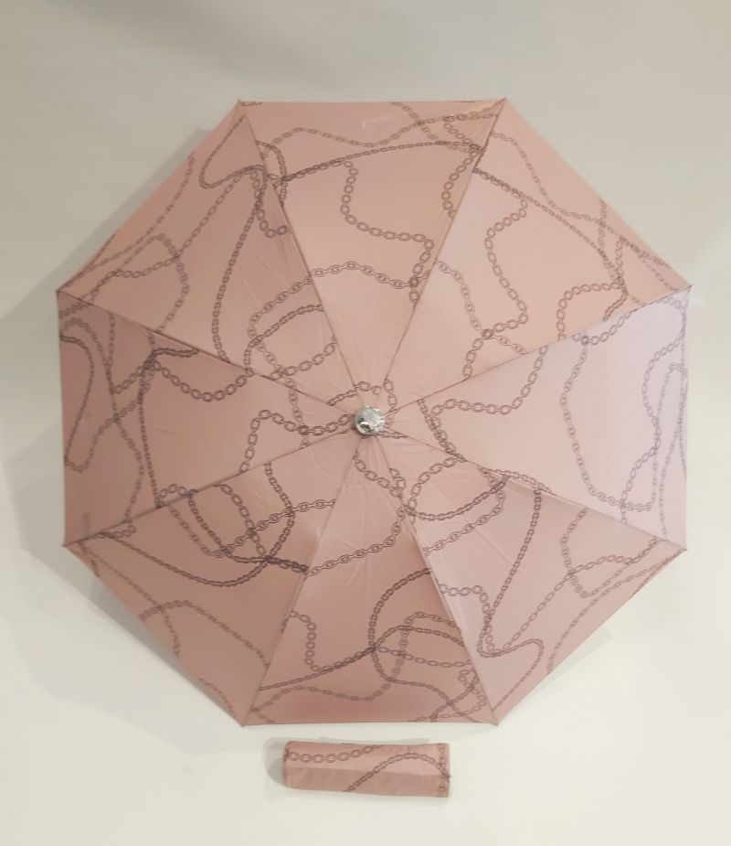 EXCLUSIVITE : Parapluie mini inversé pliant manuel rose imprimé 