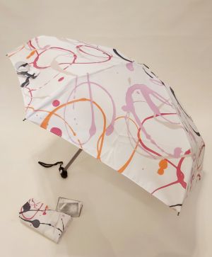  Parapluie anti uv mini pliant blanc imprimé sur l'art par Guy de Jean français, léger 190 g et solide