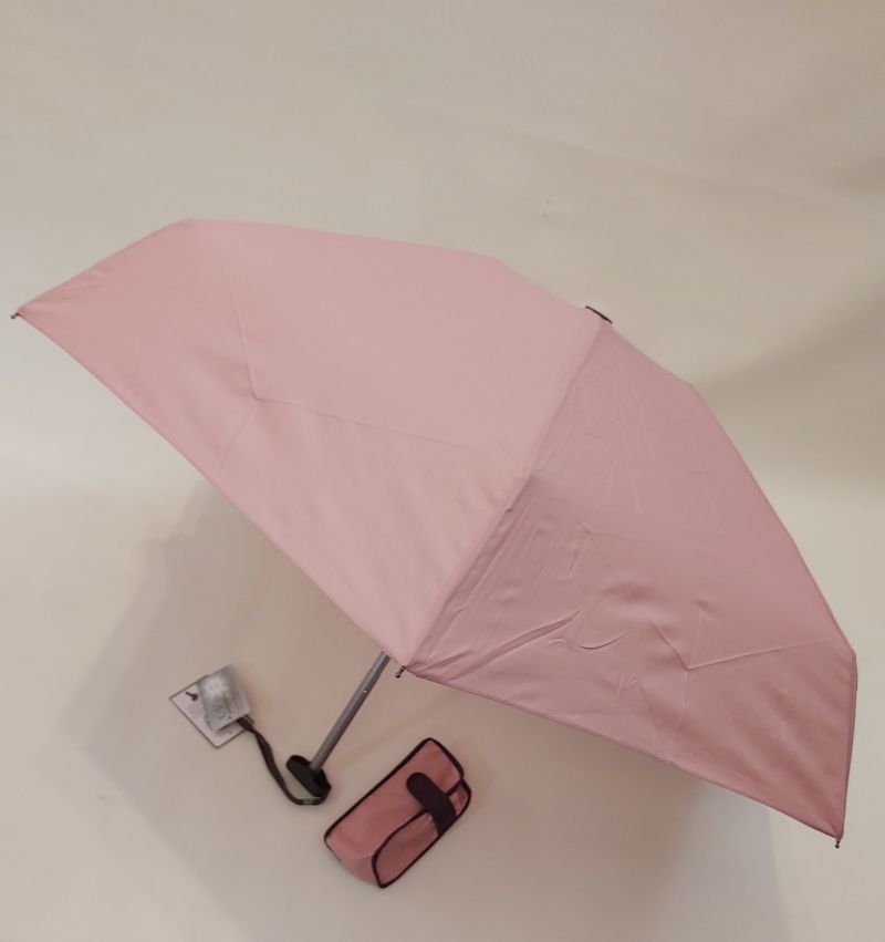  Parapluie anti uv mini pliant uni rose par Guy de Jean français, léger 190 g et solide