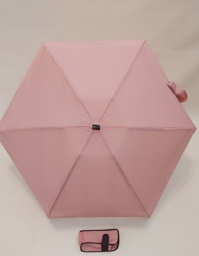  Parapluie anti uv mini pliant uni rose par Guy de Jean français, léger 190 g et solide