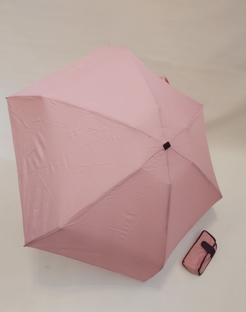  Parapluie anti uv mini pliant uni rose par Guy de Jean français, léger 190 g et solide