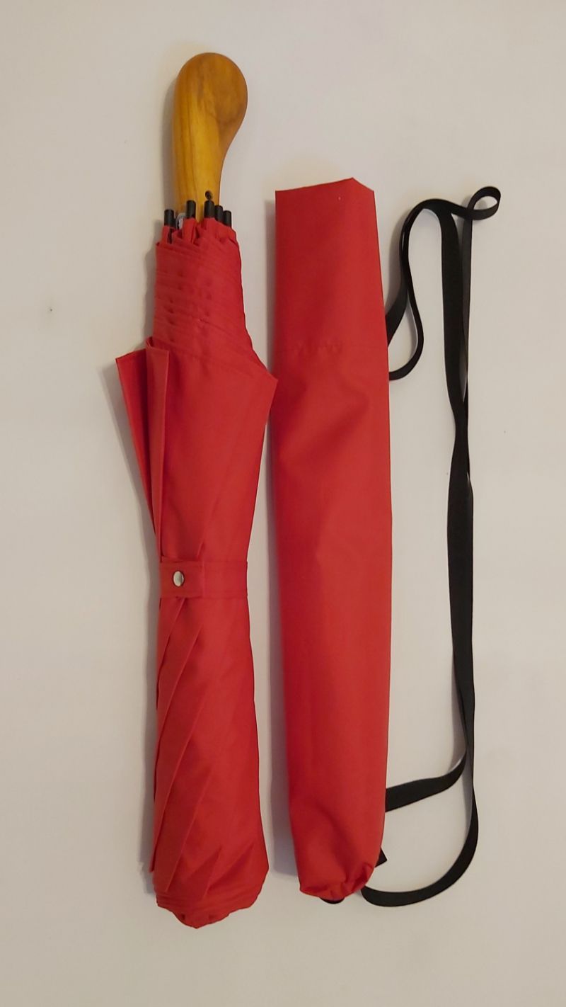 Grand parapluie golf pliant manuel tissu anti uv à 97% rouge 