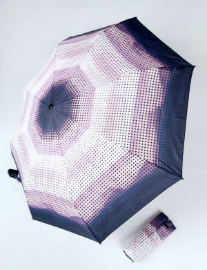 Mini parapluie pliant T200 Knirps violet à pois open close Sky garantie 5 ans, léger & solide