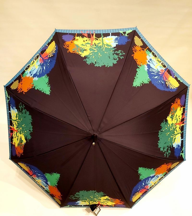  Parapluie long automatique noir balade avec son chien colorée français léger et solide