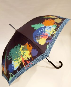  Parapluie long automatique noir balade avec son chien colorée français léger et solide