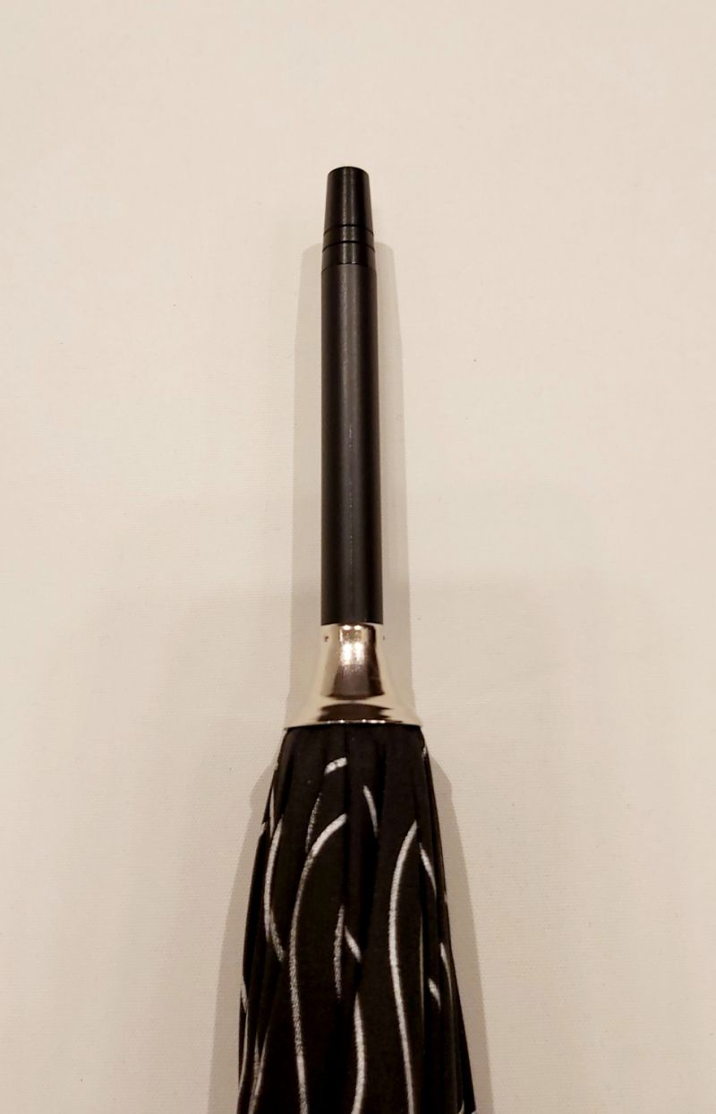 Parapluie long manuel anti uv noir fantaisie GEOLOGIE par Piganiol, léger & solide