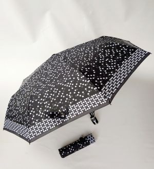 Mini parapluie open close gris anthracite imprimé fantaisie Chic il pleut, léger et original