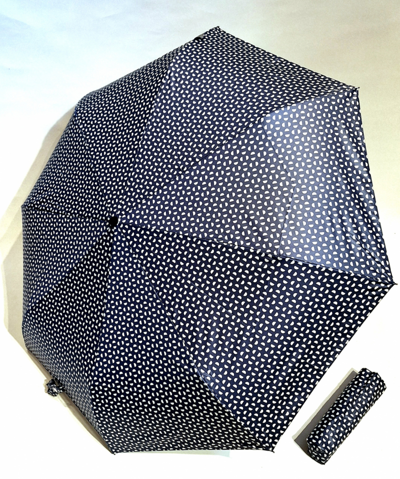 Mini parapluie automatique bleu imprimé demi cercle Chic il pleut - Léger & solide