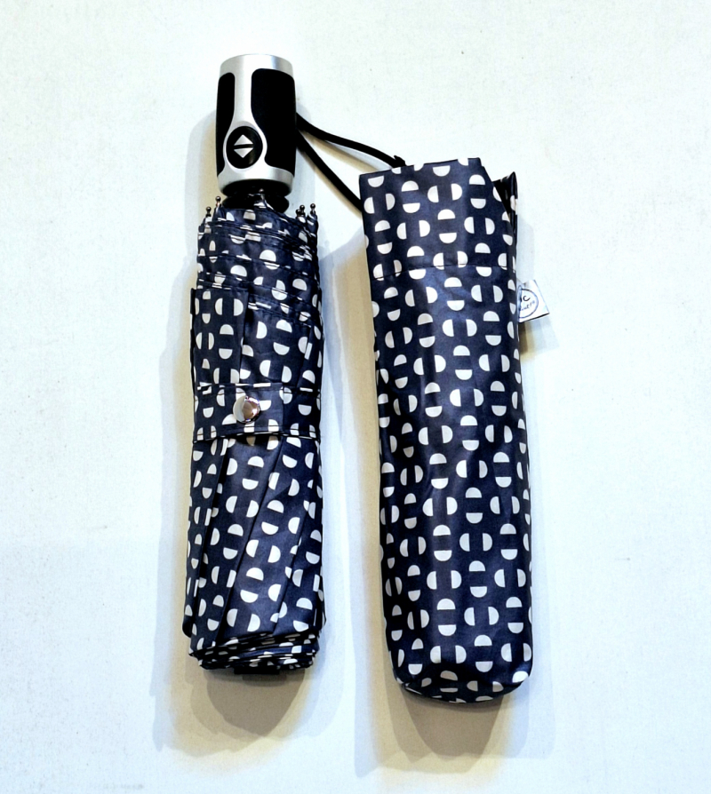 Mini parapluie automatique bleu imprimé demi cercle Chic il pleut - Léger & solide