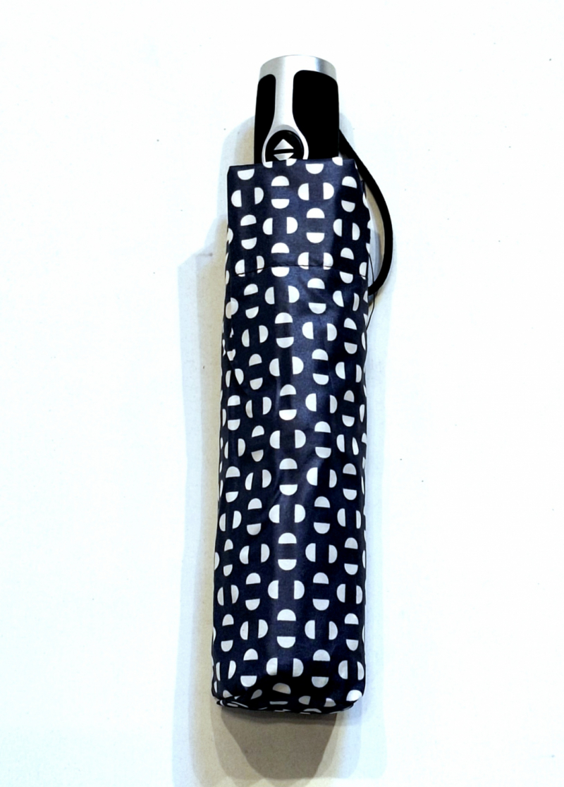 Mini parapluie automatique bleu imprimé demi cercle Chic il pleut - Léger & solide