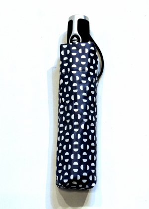 Mini parapluie automatique bleu imprimé demi cercle Chic il pleut - Léger & solide