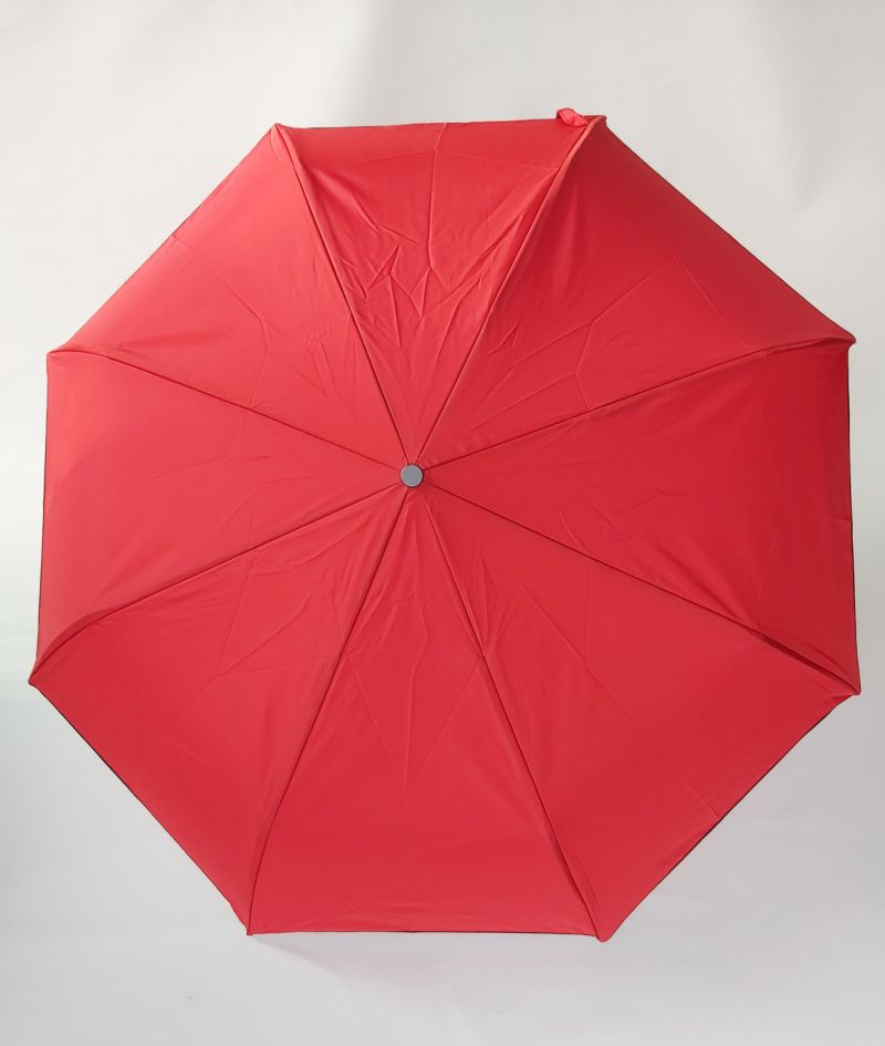 Mini parapluie pliant automatique uni rouge d'Aurillac, léger et solide