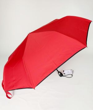 Mini parapluie pliant automatique uni rouge d'Aurillac, léger et solide