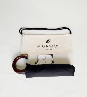 Mini parapluie pliant automatique noir pg coube bois Piganiol - élégant et solide