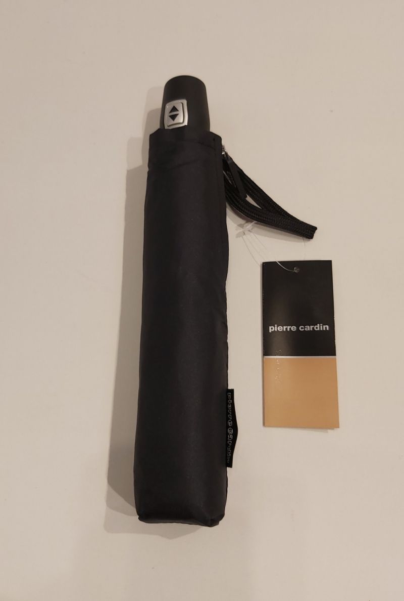 Mini parapluie extra fin pliant open close uni noir P.Cardin - le Slim léger 250g & solide