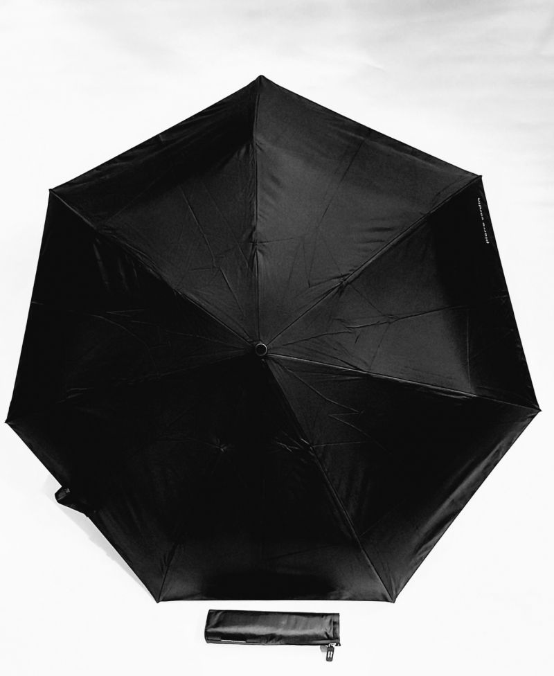 Mini parapluie extra fin pliant open close uni noir P.Cardin - le Slim léger 250g & solide