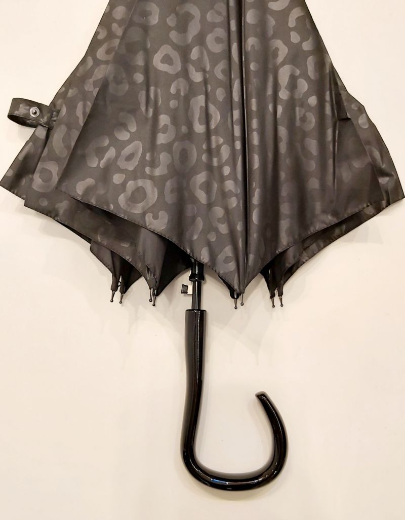 Parapluie long auto noir imprimé Jaguar P.Cardin, Elégant & résistant