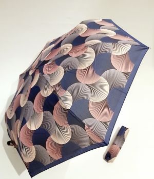 Mini parapluie extra fin pliant open close de vagues roses P.Cardin, le Slim léger et solide