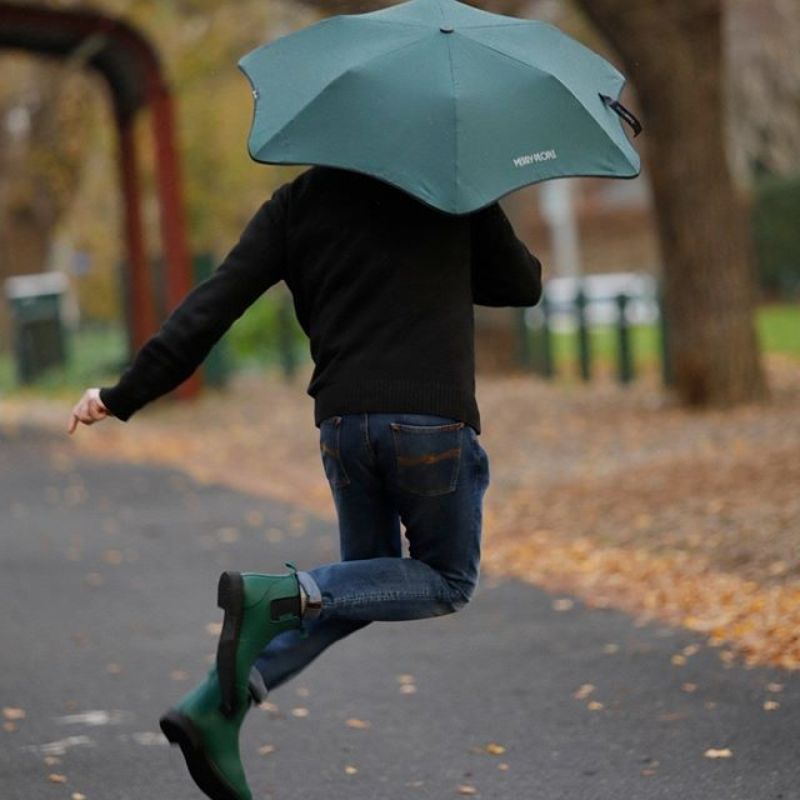 Parapluie Blunt XS Metro pliant uni vert sapin - léger et anti vent