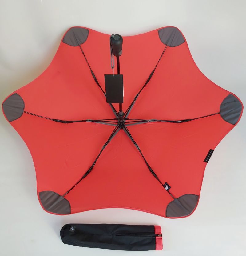 Parapluie Blunt XS Metro pliant uni rouge, léger et anti vent