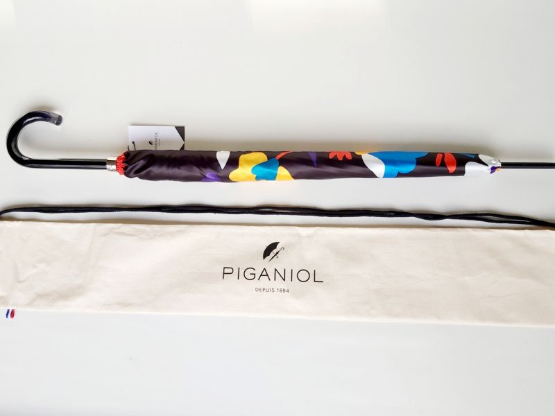 Parapluie long haut de gamme manuel fleurs multicolores vintage HANNA français, Original & résistant