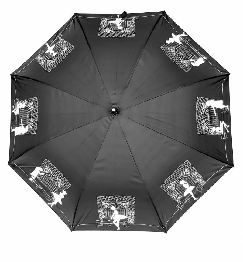 Parapluie Chantal Thomass long auto noir fantaisie 