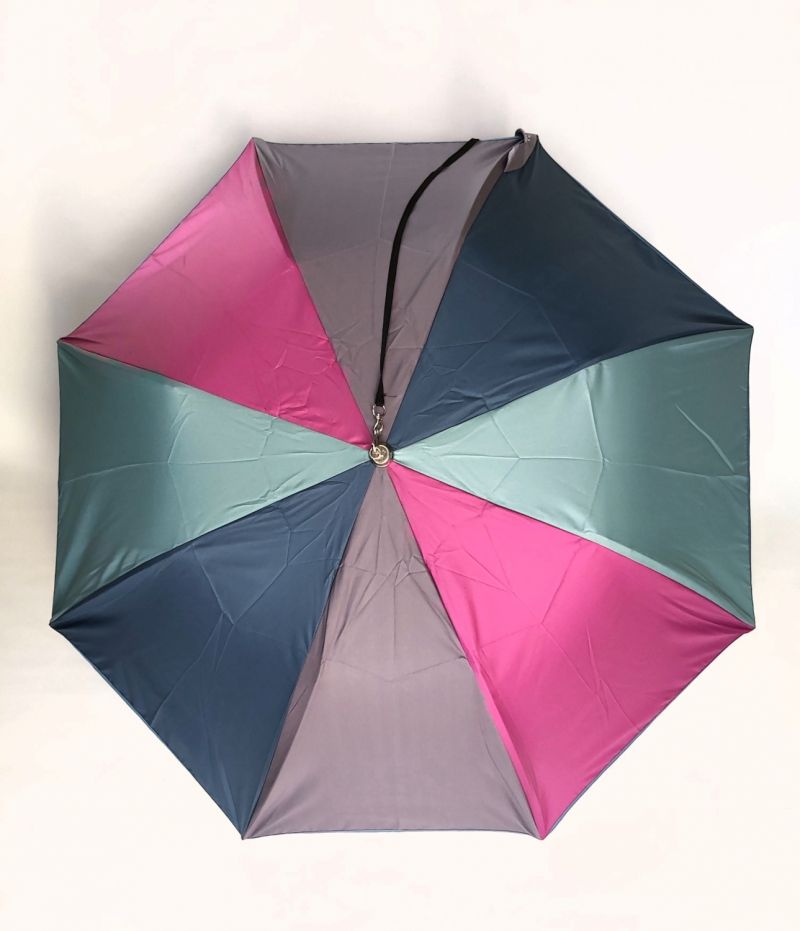 Parapluie Guy de Jean pliant bandoulière automatique multicolore prune français - Robuste qui ne se retourne pas