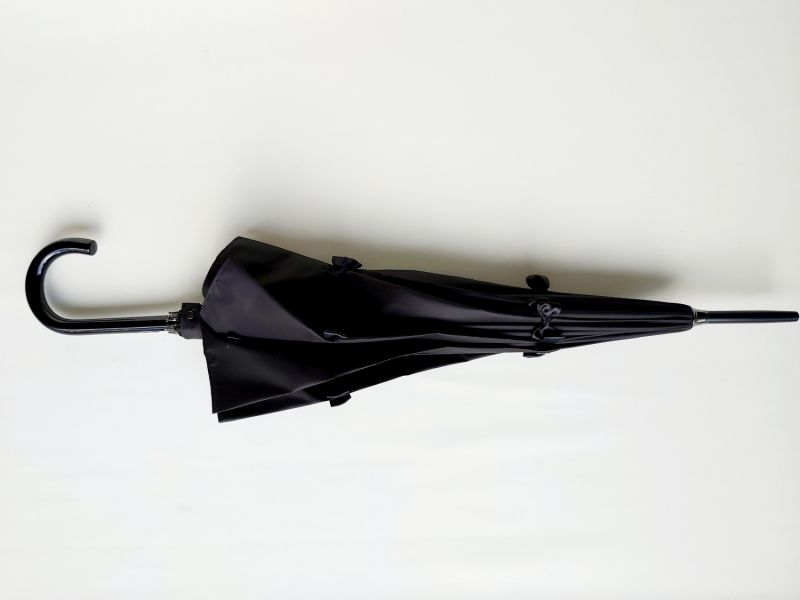Parapluie cloche long noir petits noeud 