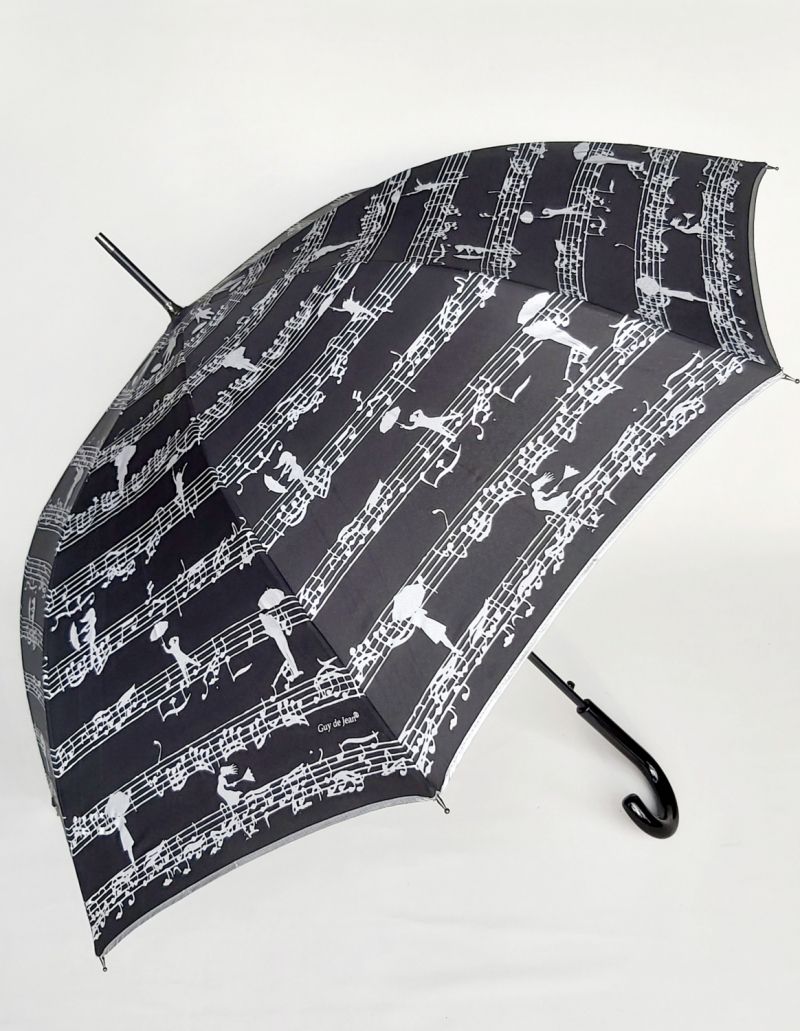 Parapluie canne auto noir melodies Guy de Jean, résistant et français