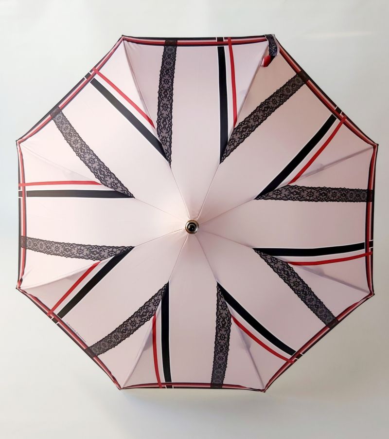 Parapluie Chantal Thomass pagode rose perle imprimé dentelle légère, Original et résistant