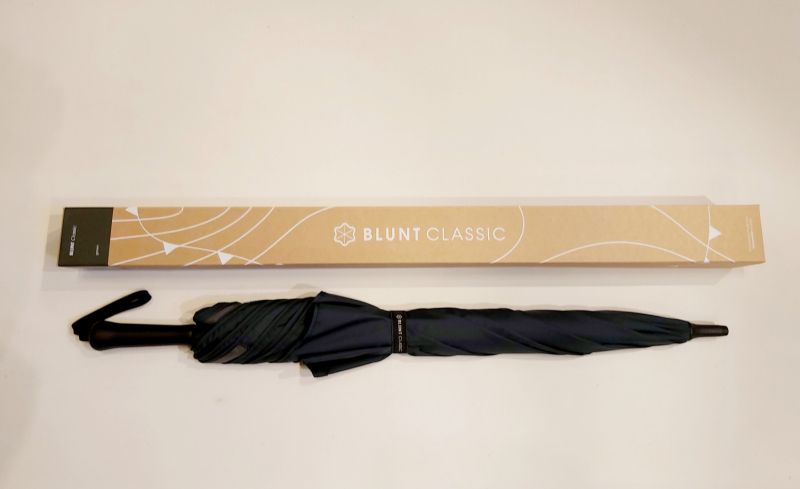 Parapluie Blunt Classic droit manuel uni noir (d 120 cm), Solide & tempête