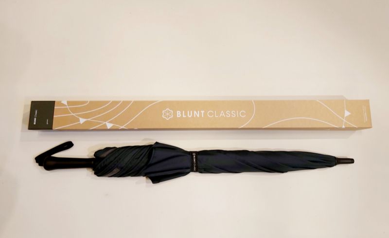 Parapluie Blunt Classic droit manuel uni noir (d 120 cm), Solide & tempête