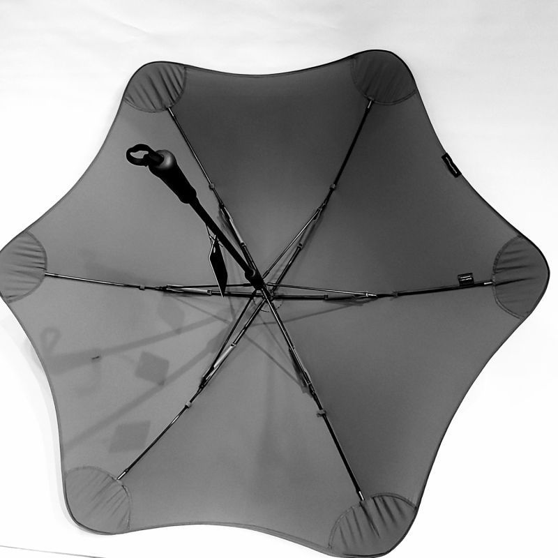 Parapluie Blunt Classic droit manuel uni gris anthracite (d 120 cm), Solide & anti vent