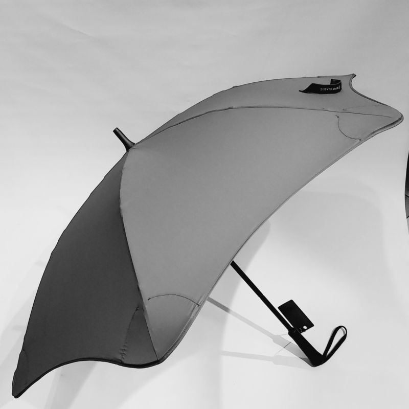 Parapluie Blunt Classic droit manuel uni gris anthracite (d 120 cm), Solide & anti vent