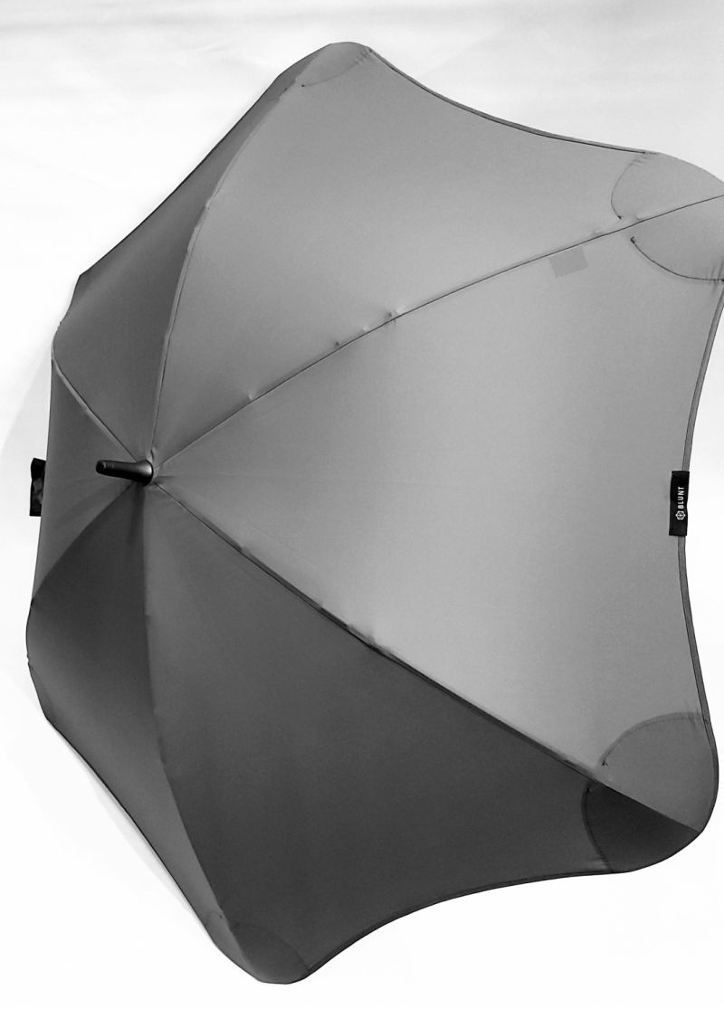 Parapluie Blunt Classic droit manuel uni gris anthracite (d 120 cm), Solide & anti vent
