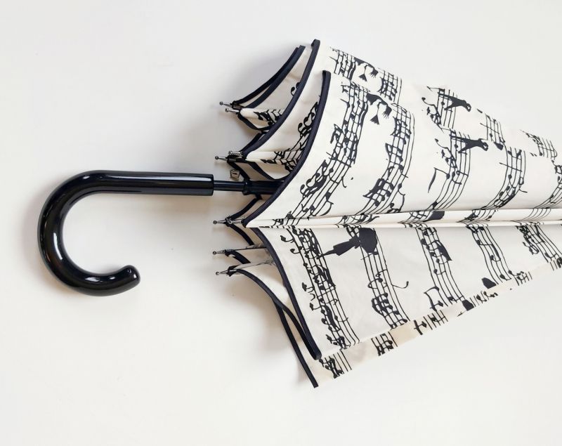 Parapluie long auto ivoire melodies Guy de Jean, solide et français