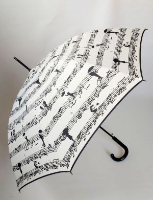 Parapluie long auto ivoire melodies Guy de Jean, solide et français
