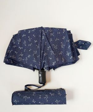  Parapluie mini pliant bleu marine open close imprimé Constellation Smati, léger et solide 
