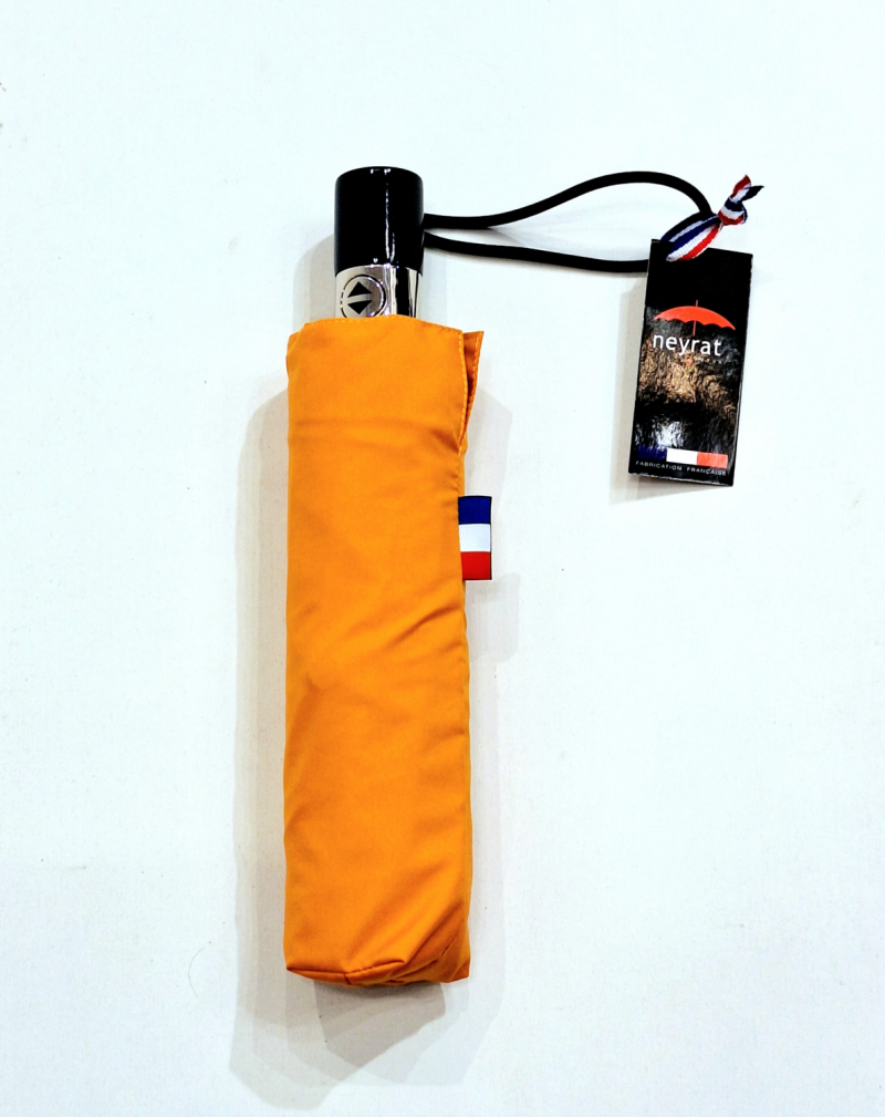  Mini parapluie pliant automatique Op/Clo uni orange Neyrat - léger et solide