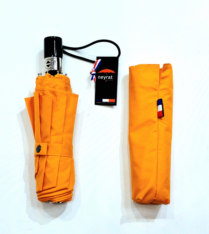  Mini parapluie pliant automatique Op/Clo uni orange Neyrat - léger et solide