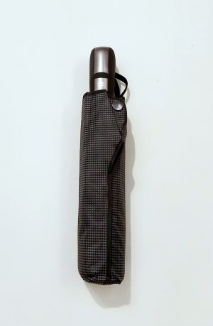 Parapluie pliant NEW anti vent gris fantaisie 10 branches open close poignée ergonomique français, XXL 103cm diam & robuste
